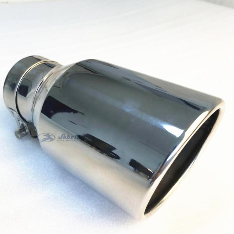 Automobile Muffler Modified Tail Pipe Stainless Steel Silver Large Caliber 114 Universal Tail Throat Oblique Exhaust Head Slight