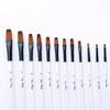 12 Pcs/Set Artist Paint Brushes Set Nylon Tips Artist Paint Brushes For Acrylic Oil Watercolor Drawing Body Face Rock Art Supply
