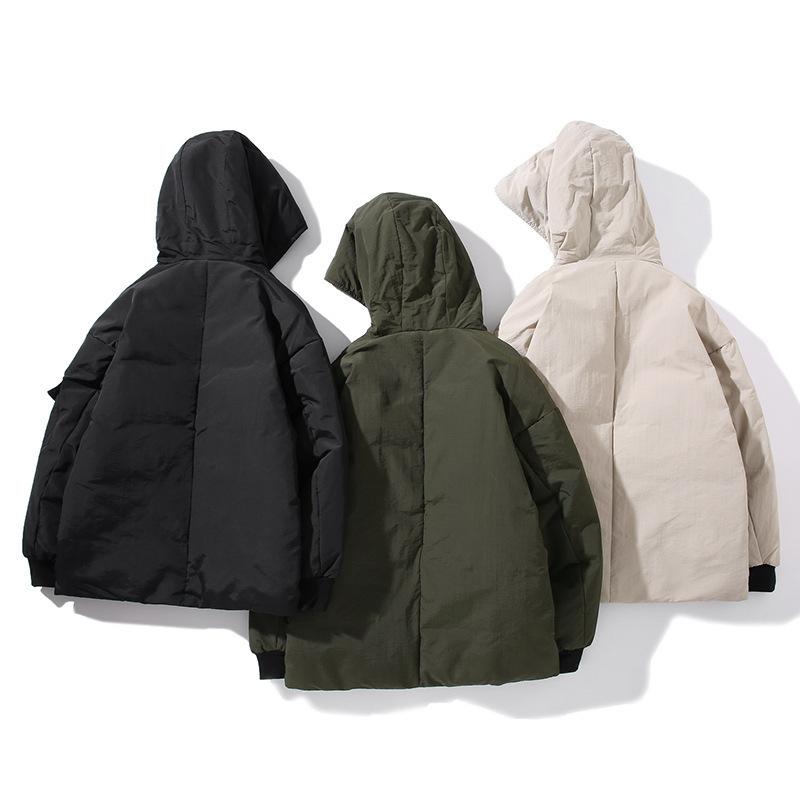Down Jacket Men's Short New Korean Version Hooded Loose Casual Couple Top Winter Thickened Men's Coat