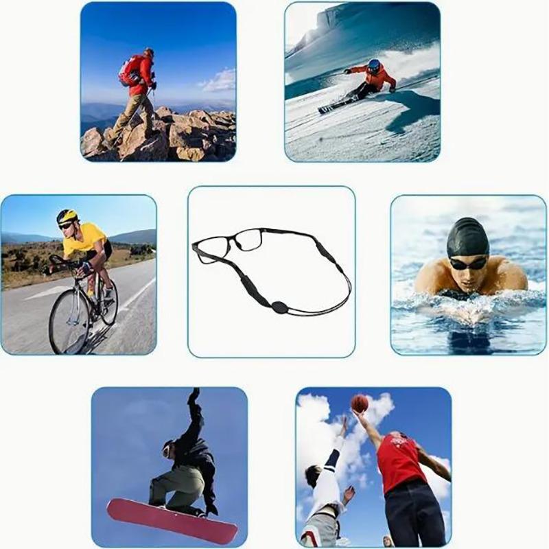 5pc Adjustable Anti-slip Eyewear Retainer Universal Fit Eyeglass Lanyard Sports Sunglasses Unisex Holder Strap Lanyard