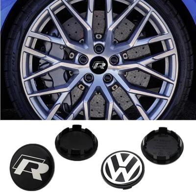 2025 Heiß Neu 4 Stück 65mm Auto Radkappe Emblem Aufkleber 60mm Nabenkappe Für Volkswagen VW Jetta R Rline Touran POLO Golf MK4 MK5 MK
