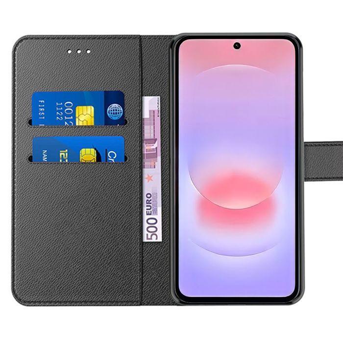 Coque Synthécuir - BOOLING - pour Samsung Galaxy A37 5G - Protection Anti-Rayures Antichoc - Noir