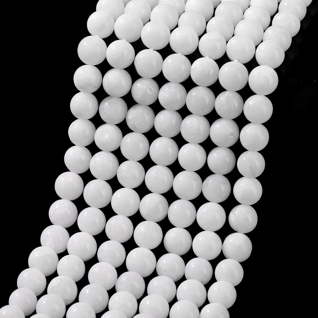 Natural Stone Sea Blue Chalcedony Beads Round Loose Spacer 6 8 10mm Pick Size For Jewelry Making Necklace Bracelet Accessory