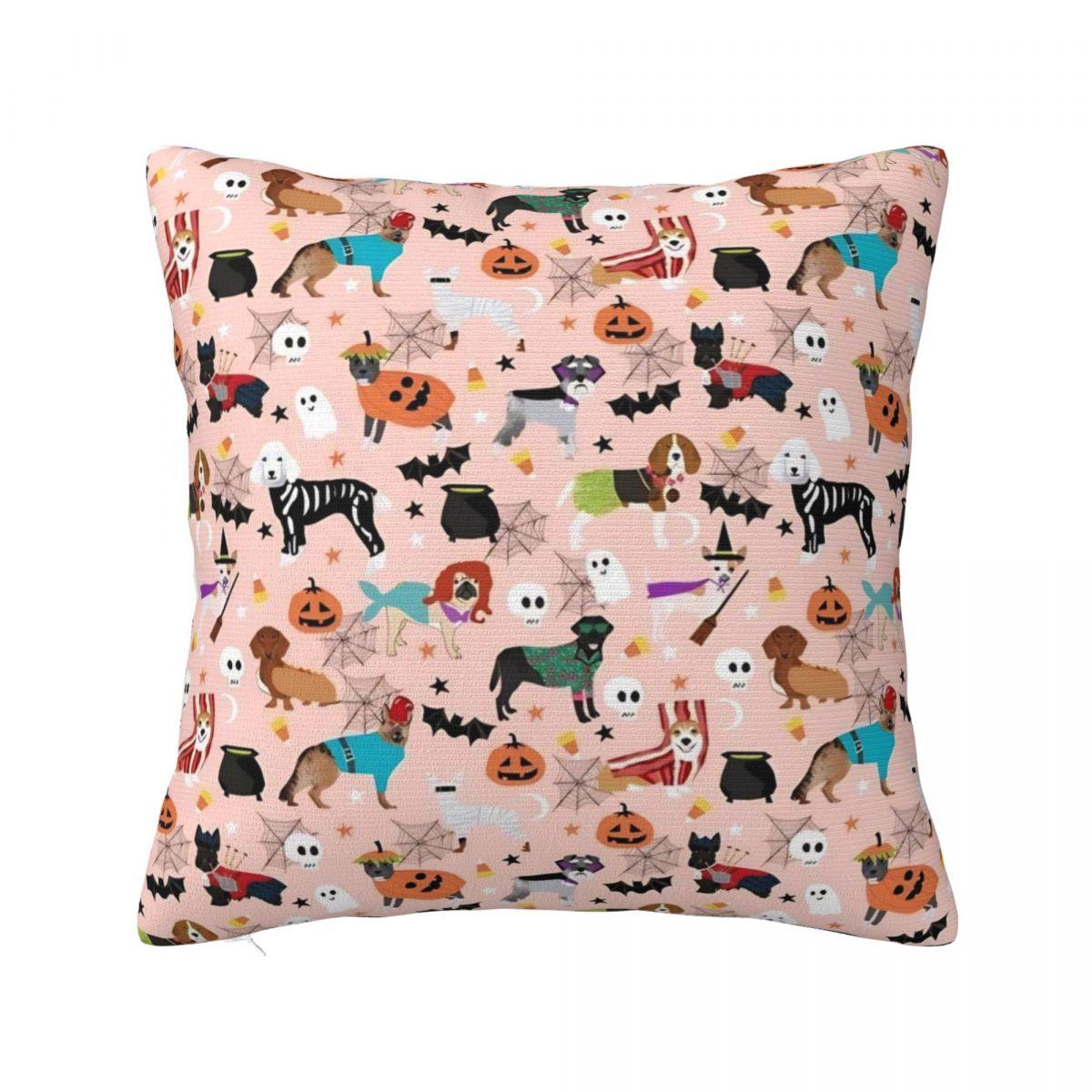 Dachshund Dog Square Pillow Covers Polyester Home Wiener Sausage Doxie Cushion Case Cute Decor Pillowcase 4040 30x30cm 12x12in