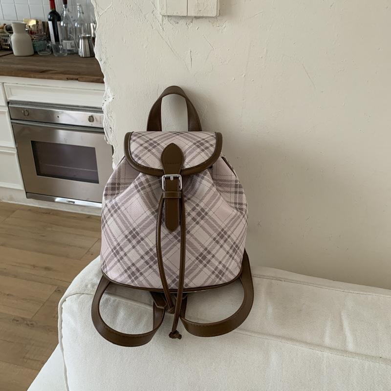 Niche Women's Backpack, New Casual Women's Bag, Plaid Bag, Commute To Work, Go Out, Travel Backpack