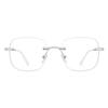 Retro Oversized Square Frameless Sunglasses Photochromic Lenses Uv400 Blocking Unisex Stylish Accessory