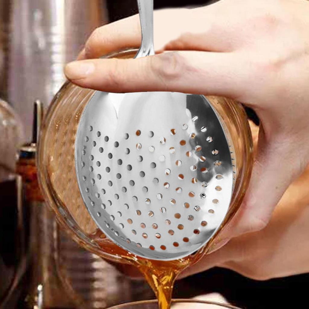 Strainer For Bartending Stainless Steel Spoon Professional Drink Sieve For Home Making Beverage Preparation Shaker Mixing Glass