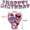 Kuromi Birthday Party Decoration Supplies Banner Cake Top Balloons for Children