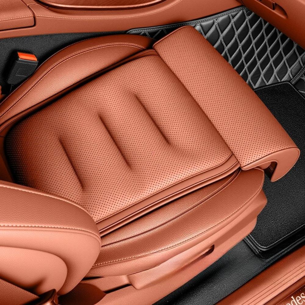 Suede Cover Car Seat Cushion Thick Padding Seat Extender New Memory Foam Leg Support