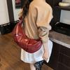 Lazy Style Retro Large-capacity Bag Women's 2025 New Pleated Dumpling Casual All-matching Texture Shoulder