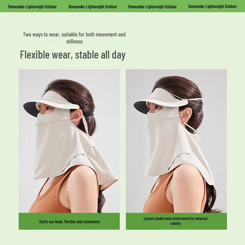Beneunder Cooling Full Face Sun Protection Balaclava with Brim