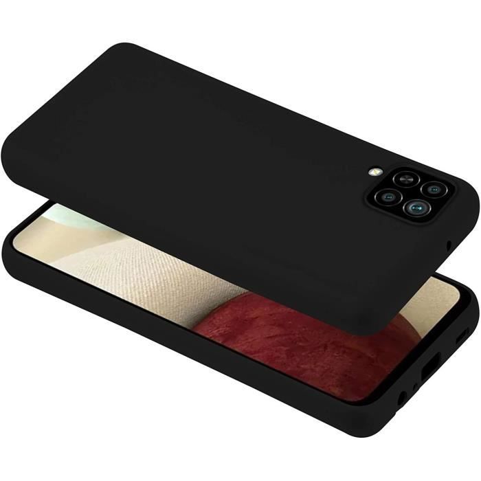 Coque de protection - Toproduits® - Samsung Galaxy A22 4G - Noir - Verre trempé - Stylet inclus