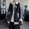 Men's Trendy Stand Collar Striped Baseball Jacket - Autumn Collection