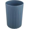 1Pc Bathroom Tumbler with Smooth Lines Wheat Straw Cup for Bathroom for Toothpaste Deep Blue 4.09''x2.80''