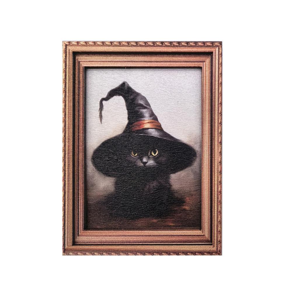 Kreativer Halloween Retro Fotorahmen Magnetischer Kühlschrankmagnet Holzposter Kühlschrankmagnet