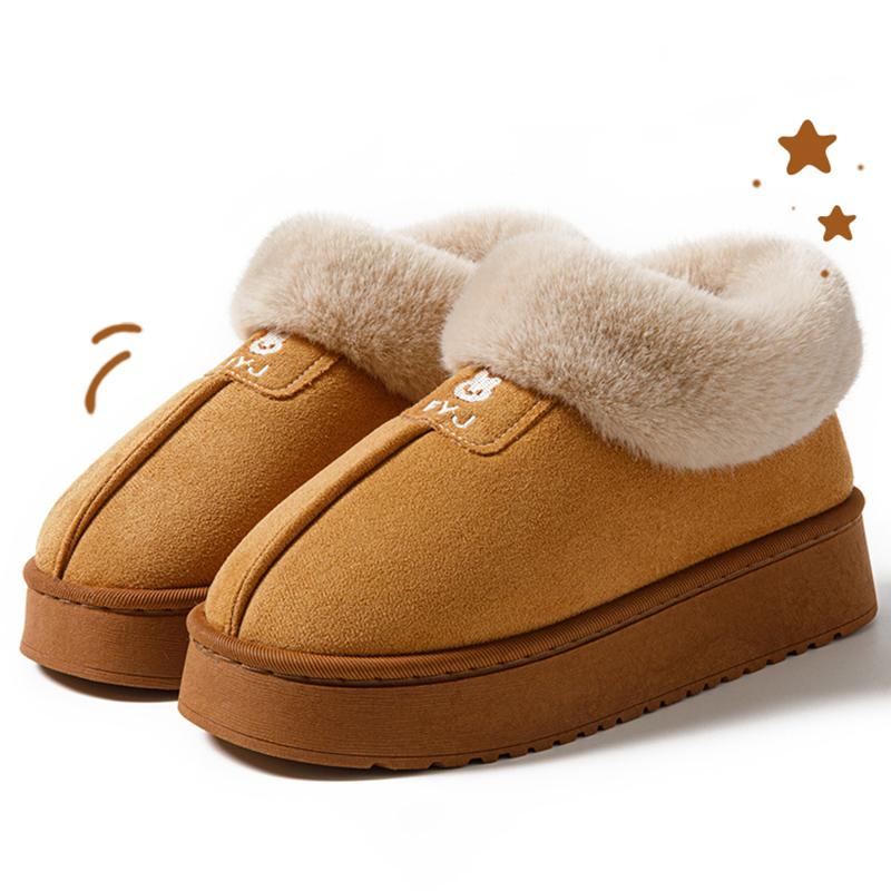 Fashion Fluffy Fur Platform Snow Boots Women 2025 Thicken Plush Warm Cotton Padded Shoes Woman Thick Sole Non Slip Winter Boots Ladies