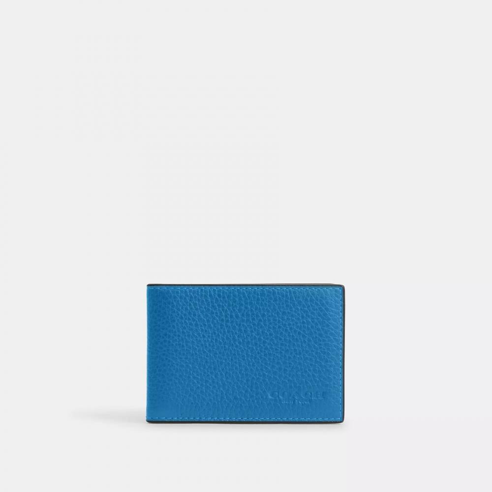 Coach Compact Billfold Wallet Saddle