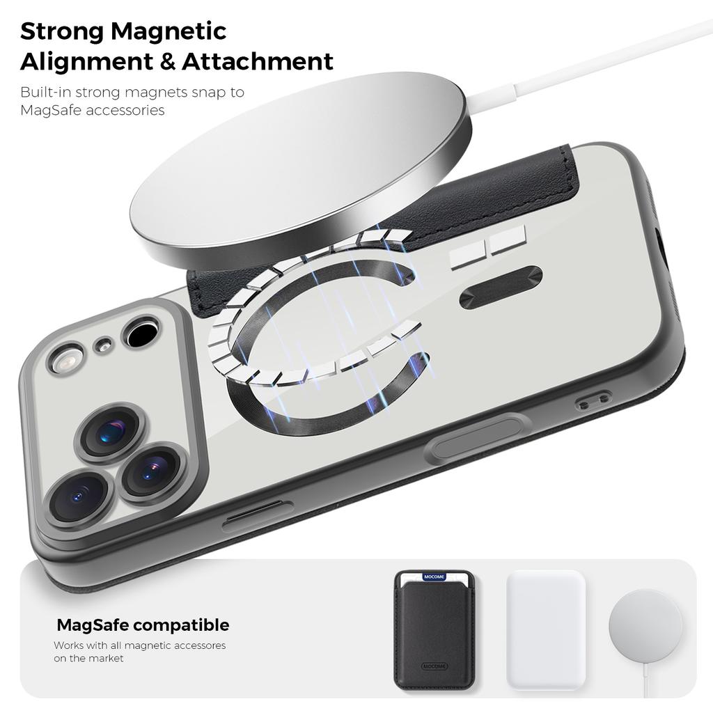 Magnetic Wallet Leather Phone Case For iPhone 17 Air 17Pro Max 15 Pro Max 16 Plus 13 12 11 Wireless Charging Flip Cover Magsafe Card Holder