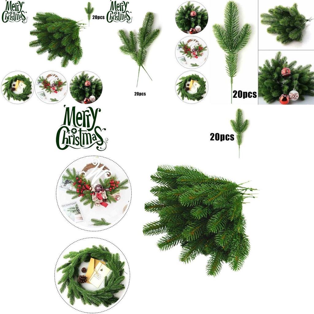 Lifelike Pine Branches Artificial Plants For Christmas Diy Party Decorations