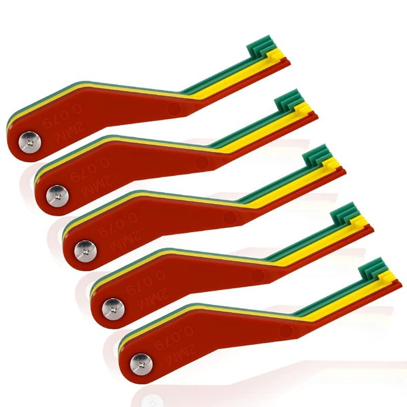 9-Piece Brake Pad Thickness Gauge Set, Measure Tool To Quickly Check Wear, For Most Cars, Easy To Read Color Coded - 2Mm To 12Mm