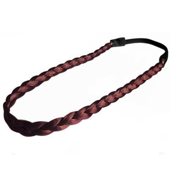 Women Vintage Bohemian Forehead Twist Braided Stretch Elastic Headband Hair Band