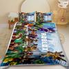 3Pcs Duvet Cover Set Roblox Cartoon Boys Kids Bedding Set Anime Comforter Cover Soft Bedroom Decor Birthday Gifts