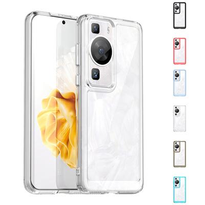 For Cover Huawei P60 Pro Case Huawei P60 Pro Capas Bumper Back Shockproof Transparent Colour Frame Clear Fundas Huawei P60 Pro