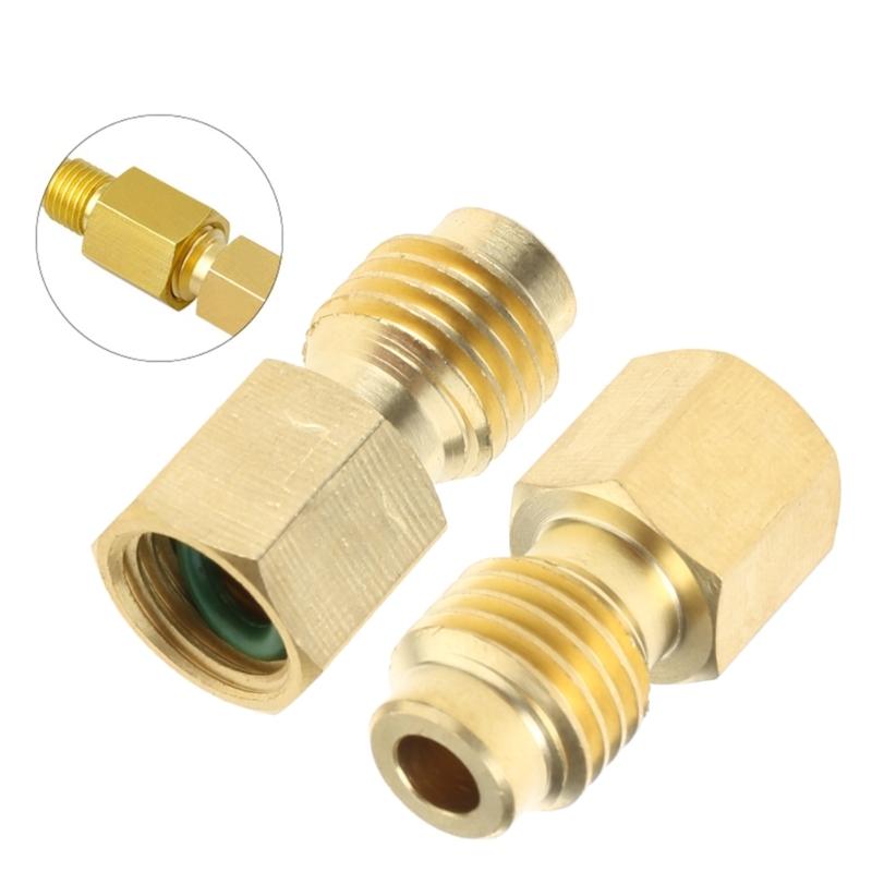R134A Quick Coupler Connector Adapter Fittings High Low Manifold Connector Brass Adapters Air Conditioning Refrigerants