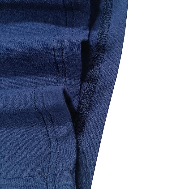 Men's Henley-style round-neck long-sleeved T-shirt Men's loose-fitting sports top