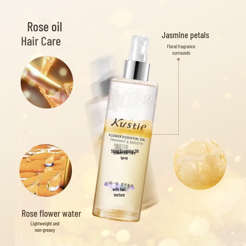 Kustie Flower Essential Oil Smoothing Hair Spray