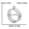 Thickness 10mm Innner Size 15-45mm Stainless Steel Locket Pendants For Jewelry Makings Supplies Round Glass Twist Screw Lockets