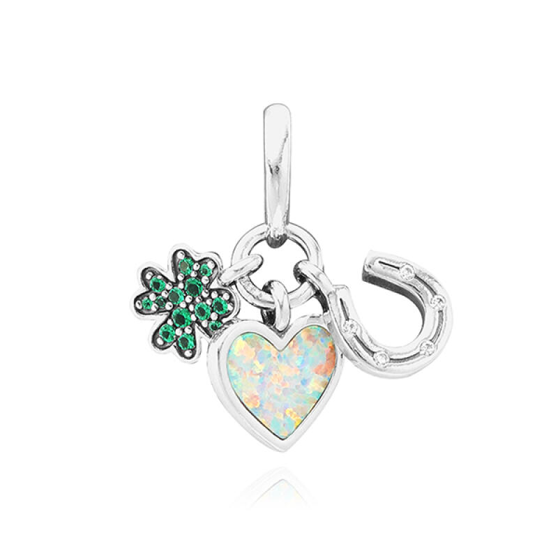 

Pandora Charm Dangle Four-Leaf Clover Heart Horseshoe 792755C01 792755C01