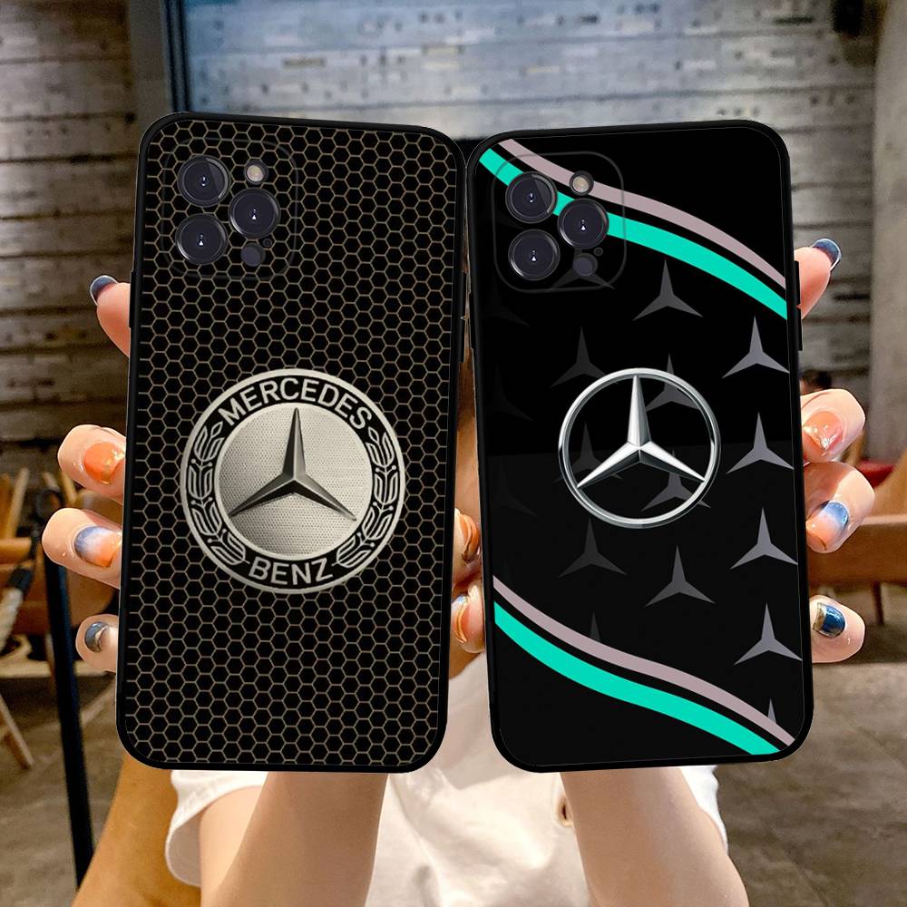 CRI1Car M-Mercedes-Benz Phone Case For IPhone 16 15 14 13 12 11 17 Pro Max Simplicity Back TPU Soft Case