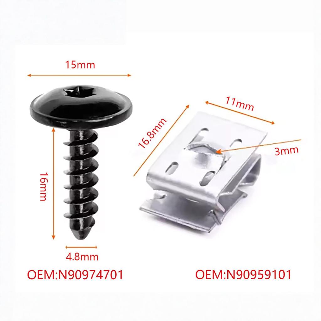 Volkswagen Mudguard Splash Guard Hex Screw & U-Bolt Nut Kit