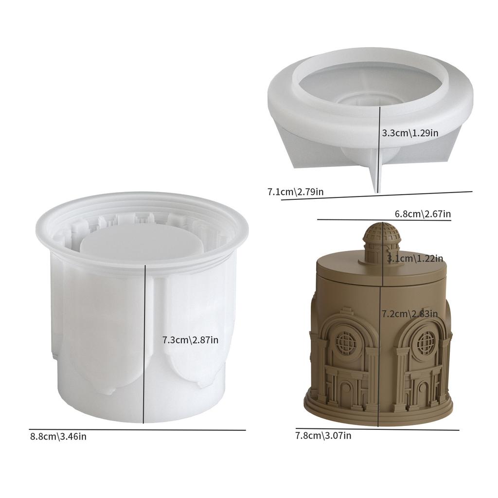 House Mould Silicone Tray for Epoxy Resin Castes House Jewelry Plate Candle Holder Art Craft Supplies Home Decoration