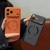 Leather Magnetic Phone Case For iPhone 17 13 14 15 16 Pro Max Air Magsafe Official Big Windows Shockproof Protector Cover