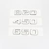 Pro Mercedes Benz Brabus C W203 W204 W205 kupé Odznak kufru auta Logo Samolepka Písmena B20 B30 D30 450 650 ABS Emblém Chrom Stříbrná