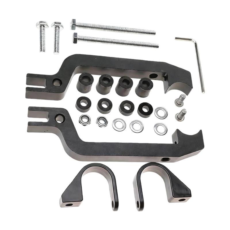34452 Handguard Mounting Kit For Powermadd Sentinel For Snowmobiles ATVs -MX Motorcycles 1683CM Black Aluminum Alloy