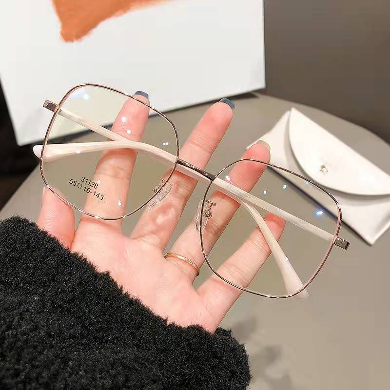 

The Same Myopia Glasses, Women S Anti-Blue Light Radiation, Large Frame Ins, Small Face, And Metal Frame With Degree. [myopia 300 degrees] розового золота