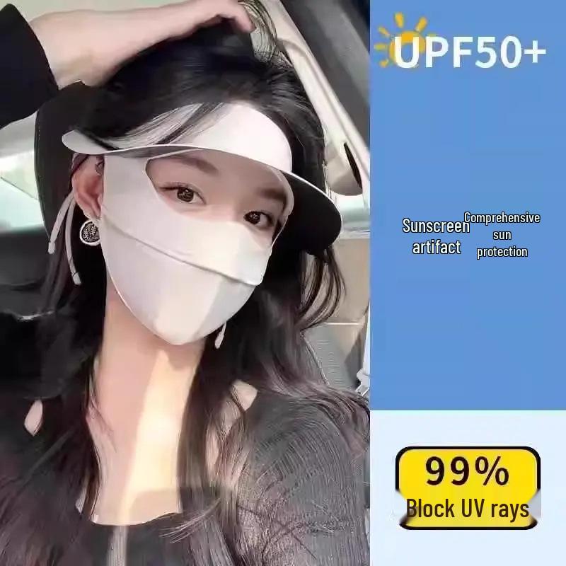 Solskyddsmask för hela ansiktet med UV-skydd - Andningsbar utomhus facekini