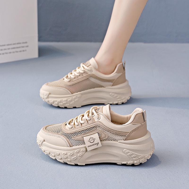 Women's shoes, sports shoes, women's summer new mesh shoes, women's breathable mesh hollow little white board shoes, women's Q068