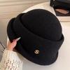 Camellia Flower Hepburn Style Topper Hat Pearl Wool Fisherman Hat Fashion Women Formal Hat  Girl