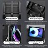 Dual-Slot Adjustable Vertical Laptop Stand Abs Plastic 4In1 Design Space-Saving For Macbook Chromebook Surface Hp Dell Book Ipad