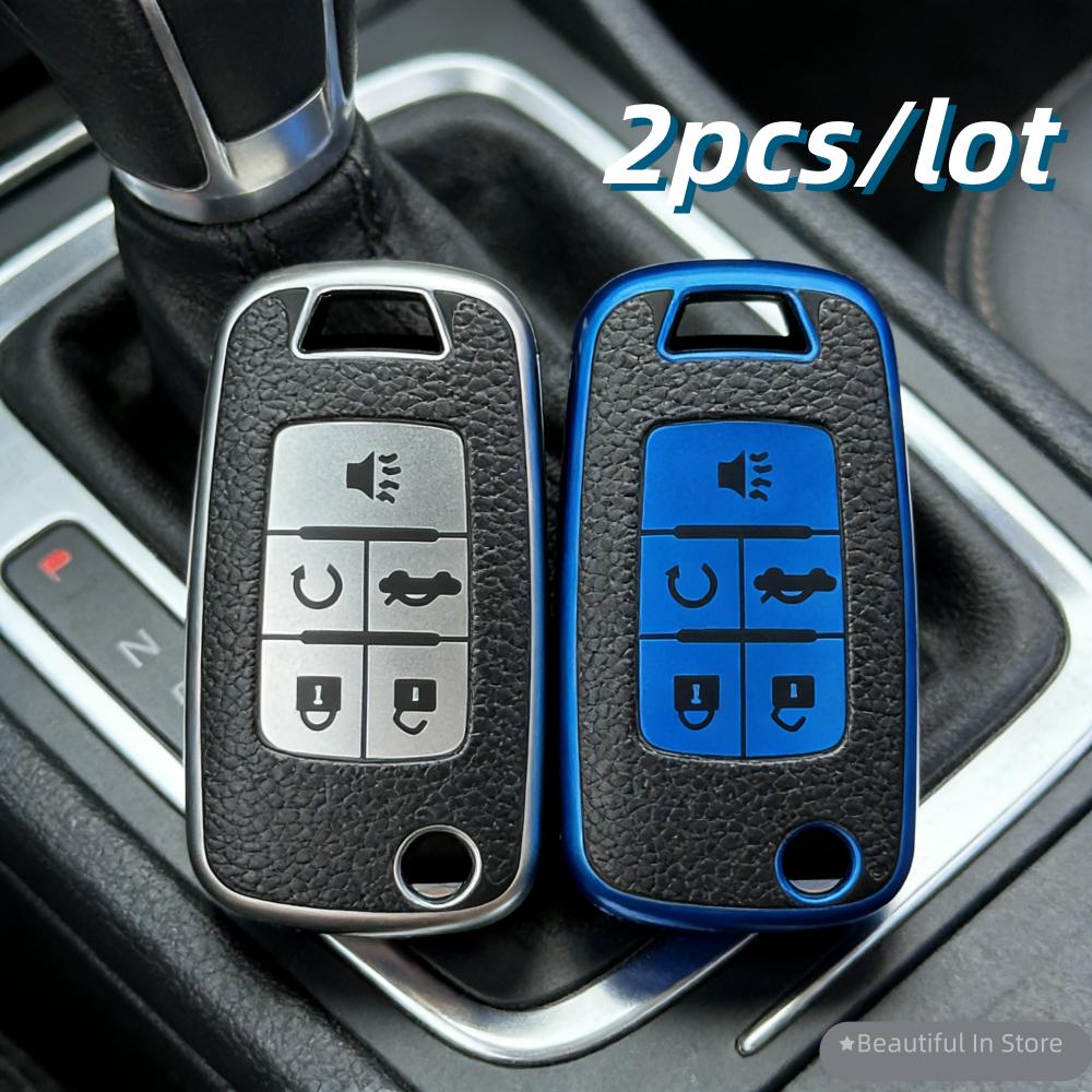 2pcs car key case covers For Chevrolet Equinox Volt Cruze Impala Camaro Garna Yakista AVEO GMC Terrain