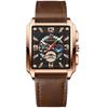 Binbang BINBOND Square Retro Men's Quartz Watch Multi-functional Luminous Waterproof Watch