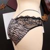 Women's Panties Milk Silk Underwear Ribbon Cross Cutout Lace Panties Women's Zebra Briefs Low Rise
