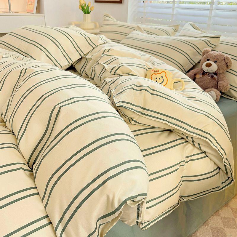 Small Fresh Bed Four-piece Dormitory Quilt Cover Three-piece Bed Sheet Set