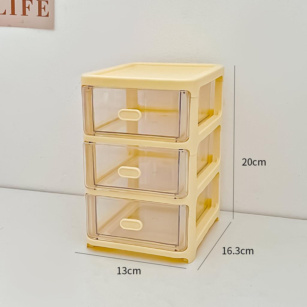 Desktop Storage Box with Cover Drawer Type Large Capacity Organizer Office Stationery Hair Accessories Storage Box