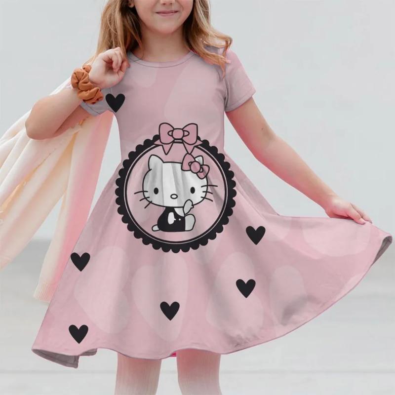 

Sanrio Summer Fashion Polyester Lightweight Cartoon Cute Series 3D Hello Kitty Printed Girl s 110