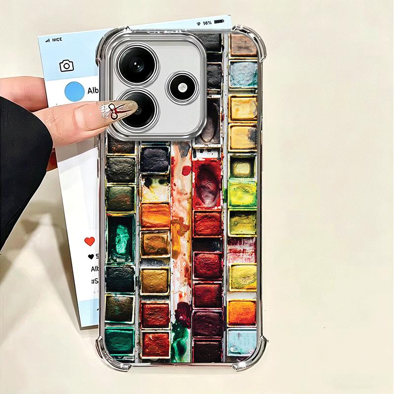 Watercolors Set Paint Palette Soft Phone Case For Xiaomi Poco X7 X8 Pro Max X6 X5 X3 F8 Ultra F7 M8 M7 M5S Redmi 15C 15A 15 14C